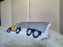 Load image into Gallery viewer, Semi Truck Throw Pillow, Trailer Truck Kids Room Decor, Boys Room Decor