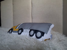 Load image into Gallery viewer, Semi Truck Throw Pillow, Trailer Truck Kids Room Decor, Boys Room Decor