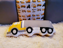 Load image into Gallery viewer, Semi Truck Throw Pillow, Trailer Truck Kids Room Decor, Boys Room Decor