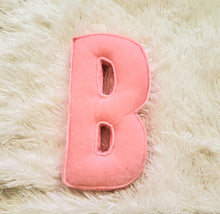 Load image into Gallery viewer, Pink Velvet Letter, Fabric LetterFor Nursery, Wall Decor, Alphabet Letter Decor, Nursery Monogram, Letter Cushion