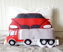 Load image into Gallery viewer, Semi Truck Throw Pillow, Trailer Truck Kids Room Decor, Boys Room Decor