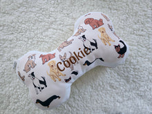 Load image into Gallery viewer, Puppy Dog Bone Pillow, Puppy Bone Pillow With Name, Personalized Dog Lover Gift, Decorayive Puppy Dog Pillow, Dog Bed Accessory