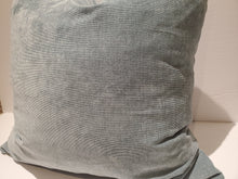 Load image into Gallery viewer, Soft Teal Green Ribbed Velvet Decorative Throw Pillow Covers Set of 2