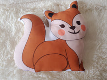 Load image into Gallery viewer, Squirrel Woodland Animal Plush Toy, Decorative Pillows, Kids Room Decor, Woodland Nursery Decor,  Bear Woodland Animal Pillows