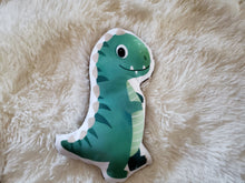 Load image into Gallery viewer, Soft Stuffed Dinosaur Pillow Toy, Plush Dinosaur, Green, Yellow