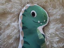 Load image into Gallery viewer, Soft Stuffed Dinosaur Pillow Toy, Plush Dinosaur, Green, Yellow