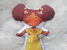 Load image into Gallery viewer, RB & Co. African American Plush Soft Doll, Black Plush Doll, Fabric Doll, Pillow Toy Doll