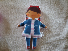 Load image into Gallery viewer, RB & Co. African American Plush Soft Doll, Black Plush Doll, Fabric Doll, Pillow Toy Doll