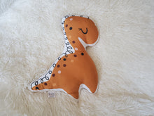 Load image into Gallery viewer, Neutral Stuffed Dinosaur Pillow Toy, Plush Dinosaur Mursery Decorative Pullow, Nursery Decor