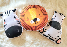 Load image into Gallery viewer, Zebra Nursery Pillow, Nursery Decor,  Animal Baby Room Decor,  Safari Decor