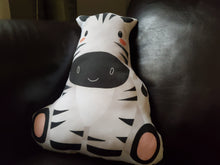 Load image into Gallery viewer, Zebra Nursery Pillow, Nursery Decor,  Animal Baby Room Decor,  Safari Decor