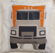 Load image into Gallery viewer, Semi Truck Throw Pillow, Kids Room Decor, Boys Room Decor