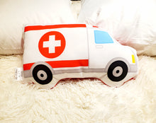 Load image into Gallery viewer, Police Car and Ambulance Decorative Throw Pillows, Kids Room Decor, Kids Accent Pilloe