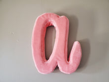 Load image into Gallery viewer, Script Letter Wall Decor, Alphabet Letter Decor, Nursery Monogram, Letter Cushion, Script Letter Pillow