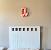 Load image into Gallery viewer, Script Letter Wall Decor, Alphabet Letter Decor, Nursery Monogram, Letter Cushion, Script Letter Pillow