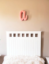 Load image into Gallery viewer, Script Letter Wall Decor, Alphabet Letter Decor, Nursery Monogram, Letter Cushion, Script Letter Pillow