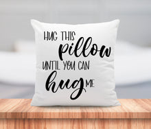 Load image into Gallery viewer, RB & Co. Hug This Pillow 18x18 Quote Throw Pillow Accent Cushion