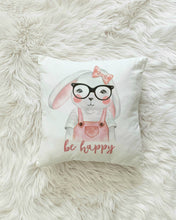 Load image into Gallery viewer, RB & Co. Zebra Glasses Nursery Kids Pillow Cushion Room Decor Includes Pillow Cover and Insert 16x16