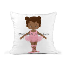 Load image into Gallery viewer, RB & Co. Cute Pink Ballerina 16x16 Accent Pillow Cushion Kids Room Decor