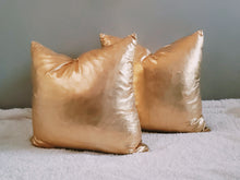 Load image into Gallery viewer, Gold Throw Pillow Decorative Pillow Covers Accent Cushion Sham Covers 18x18 RB & Co.