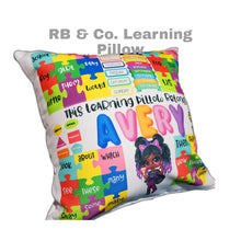 Load image into Gallery viewer, RB & Co Learning Pillow Kindergarten Grade 1 Sight Words