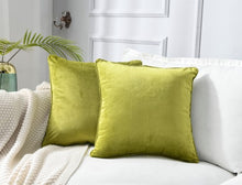 Load image into Gallery viewer, Pair of Solid Velvet Cushion Cover Decorative Pillow | 18x18| RB & Co.