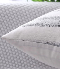 Load image into Gallery viewer, RB & Co. Gray Striped Textured Decorative Accent Pillow 18x18