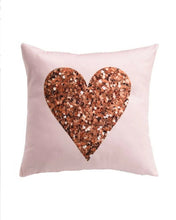 Load image into Gallery viewer, Pink Heart Printed Decorative Throw Accent Pillow Cushion 18x18