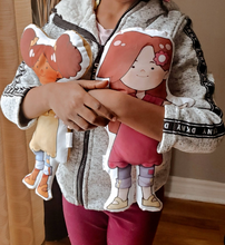 Load image into Gallery viewer, Plush Doll, Handmade Doll, Toddler Gift, Cloth Doll, Pillow Toy Doll, Rag Doll