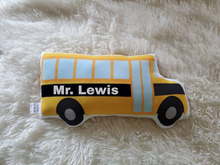 Load image into Gallery viewer, Schoolbus Decorative Pillow, Schoolbus Classroom Pillow Decor, Schoolbus Kids Room Decor, Boys Room Decor