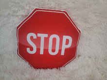 Load image into Gallery viewer, Stop Sign Pillow, Traffic Light Pillow, Boys Room Decor, Cute Pillow Decor