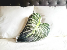 Load image into Gallery viewer, Philodendron Leaf Shaped Pillow, Leaf Decor, Plant Pillow, Plant Gift, Nature Lover Pillow Gift