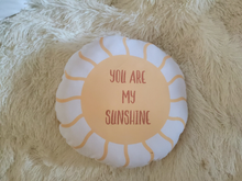 Load image into Gallery viewer, You Are My Sunshine Sun Shaped Pillow, Sun Nursery Decor, Sun Kids Throw Cushion