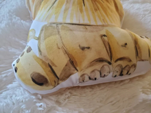 Load image into Gallery viewer, Lion Shaped Nursery Pillow, Nursery Decor, Neutral Baby Room Decor, Jungle Stuffed Animal Decor