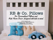 Load image into Gallery viewer, Sleepy Panda Nursery Pillow, Forest Animal Nursery Decor, Panda Animal Pillow, Gender Neutral Kids Room Decorative Pillow