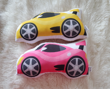 Load image into Gallery viewer, Sports Car Throw Pillow, Toddler Car Pillow, Toddler Room Decor