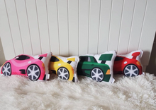 Load image into Gallery viewer, Sports Car Throw Pillow, Toddler Car Pillow, Toddler Room Decor