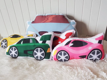 Load image into Gallery viewer, Sports Car Throw Pillow, Toddler Car Pillow, Toddler Room Decor