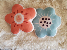 Load image into Gallery viewer, Pink Peach Boho Flower Pillow, Flower Pillow, Girls Decor, Flower Decor, Kids Decor