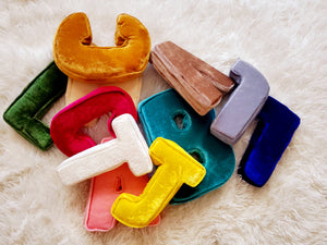 Honey Colored Velvet Letter, Neutral Fabric Letter For Nursery, Wall Decor, Alphabet Letter Decor, Nursery Monogram, Letter Cushion