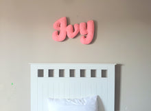 Load image into Gallery viewer, Custom Plush Name Wall Pillow,  Name Sign Letters For Wall, Plush Letters For Nursery Wall, Plush Fabric Name Sign For Wall