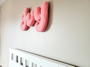Custom Plush Name Sign, Letters For Wall, Plush Letters For Nursery Wall, Plush Fabric Name Sign For Wall