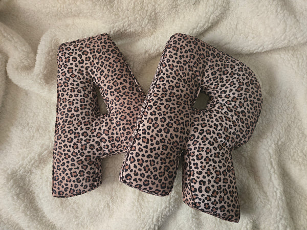 Leopard Fabric Letter Pillow, Leopard Wall Letter, Leopard Decor, Letter Decor, Monogram Pillow, Letter Cushion, Teen Gift, Kids Room Decor