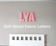 Load image into Gallery viewer, Pink Velvet Letter, Fabric LetterFor Nursery, Wall Decor, Alphabet Letter Decor, Nursery Monogram, Letter Cushion