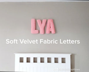 Pink Velvet Letter, Fabric LetterFor Nursery, Wall Decor, Alphabet Letter Decor, Nursery Monogram, Letter Cushion