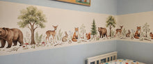 Load image into Gallery viewer, Forest Animals Wall Border | Woodland Nursery Wallpaper Decal - RB &amp; Co. Pillows