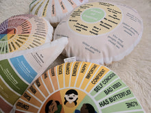 Load image into Gallery viewer, Circle of Control Pillow, Control Wheel, Therapist Gift, Counselling School Office Decor, Therapist Tool, Therapist Gift