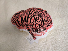 Load image into Gallery viewer, Brain Shaped Pillow, Brain Gift, Mental Health Tool, Science Tool, Therapist Tool, Therapist Gift