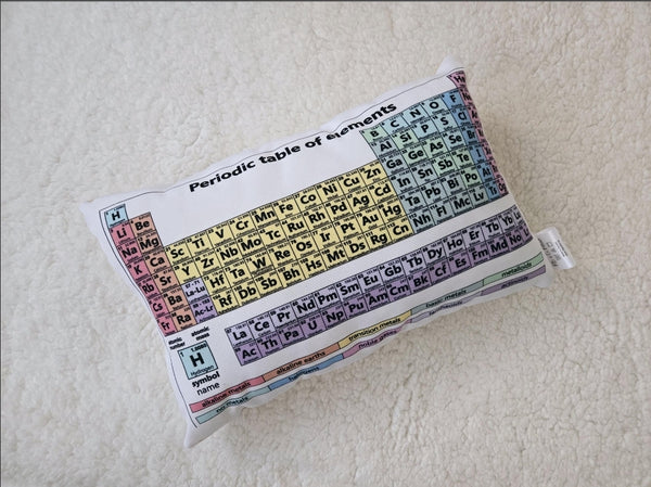 Periodic Table Pillow | Educational Chemistry Decor | Science Classroom decor | Science Lover Tool