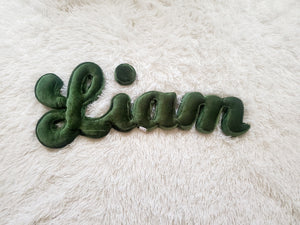 Fabric Name Sign, Fabric Letters For Wall, Plush Letters For Nursery Wall, Plush Fabric Name Sign For Wall